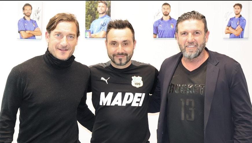 Totti e Candela fanno visita a De Zerbi