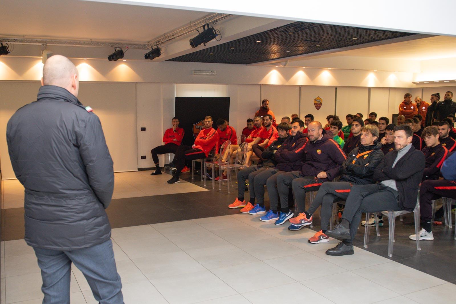L’Integrity Tour fa tappa a Trigoria: la Roma apre le porte alla legalità. Monchi: “Vogliamo preservare i valori e l’integrità del calcio”