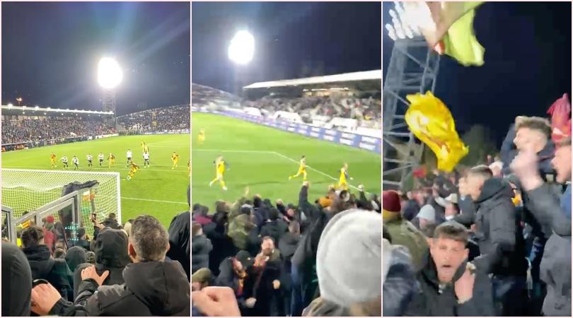 Roma, il gol di Abraham visto dal settore ospiti – VIDEO