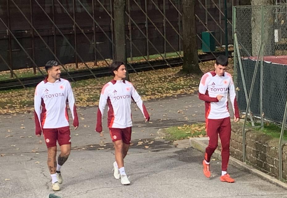 Trigoria, Dybala e Soulè in gruppo. A parte cinque calciatori