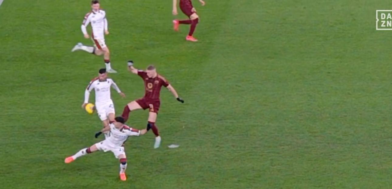Roma-Genoa, secondo l’AIA il fallo di mano di Sabelli non è rigore