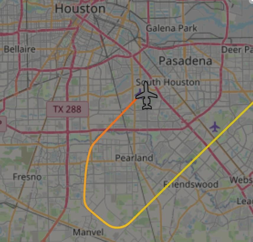 Jet Friedkin atterrato a Houston