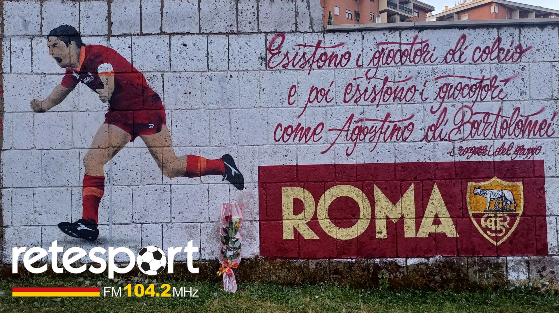 Murales Di Bartolomei: ”Esistono i giocatori di calcio e poi esistono i giocatori come Agostino” (FOTO)