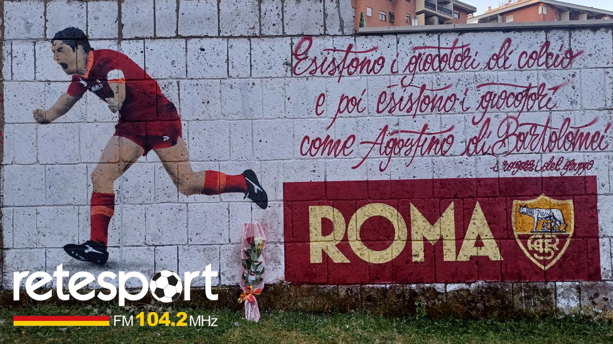 Murales Di Bartolomei: ”Esistono i giocatori di calcio e poi esistono i giocatori come Agostino” (FOTO)