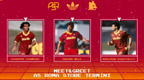 Roma, lancio della Terrace Icons: domani Giannini, Nela e Rizzitelli allo Store della stazione Termini