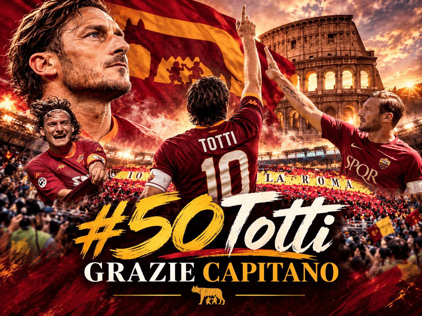#50Totti, dodici momenti iconici della carriera del Capitano – AUDIO